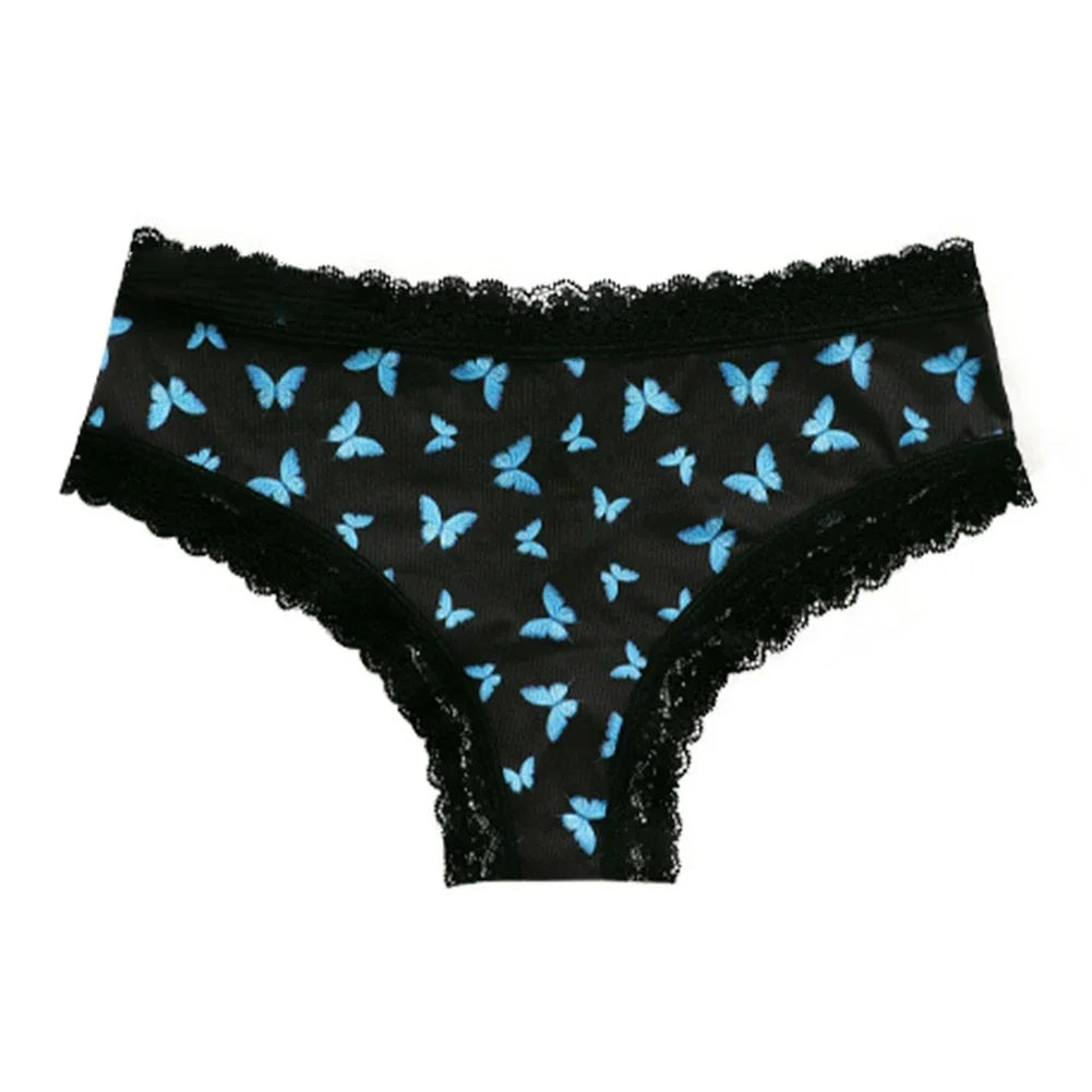 Women Butterfly Print Underwear Secret Clothes Sexy Lingerie Lace Lingerie Sweet Girly Seamless Briefs Japanese Princess Pantie