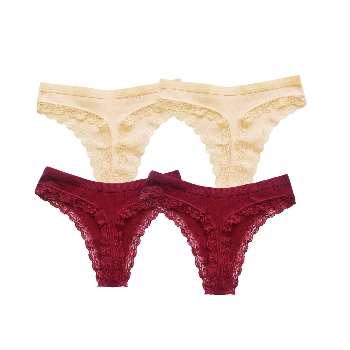 4Pcs/Set Cotton Panties Women G-string Female Underpants Sexy Lingerie M-XL Soft Seamless Underwear Low Waist Panties Intimates