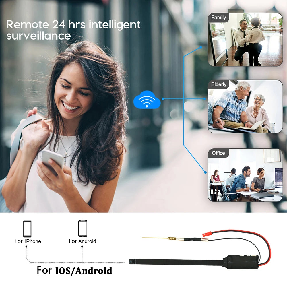 HD 1080P Mini Camera Video Recorder Home Security WiFi Camera DIY Module Motion Detection Surveillance Camcorder Remote View
