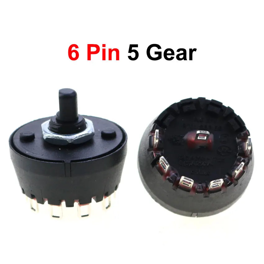 Cltgxdd 1PCS High Temperature Resistant Rotary Gear Switch 2 3 4 5 6 7 8 10 Pin Band Knob Switch Of Juicer Mixer