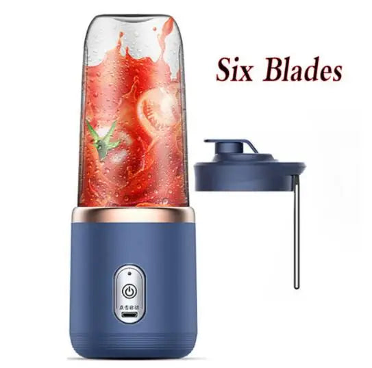 Portable Juicer Blender 400ml Electric Fruit Juicer USB Charging Lemon Orange Fruit Juicing Cup Smoothie Blender Machine