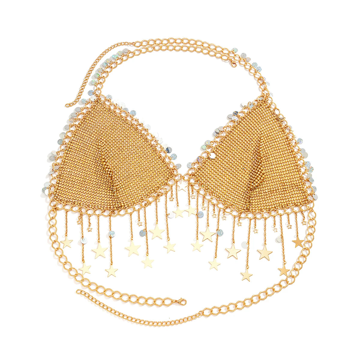 Ingemark Boho Sexy Lingerie Women Body Bikinis Tassel Bra Chain Summer Beach Dancewear Festival Accessories Body Jewelry New