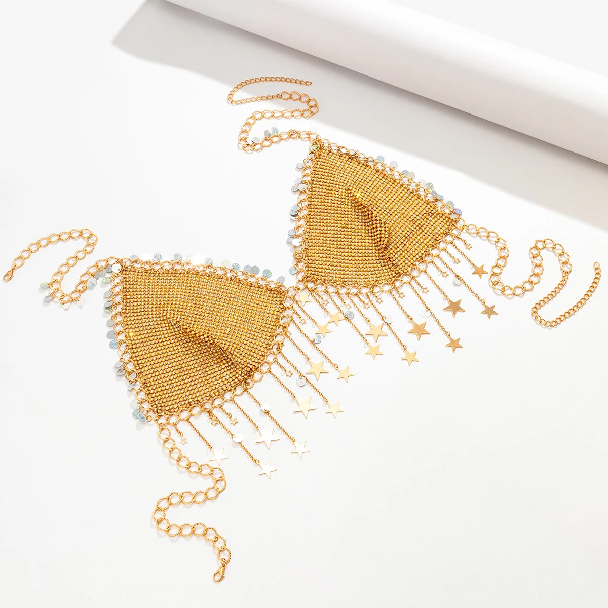 Ingemark Boho Sexy Lingerie Women Body Bikinis Tassel Bra Chain Summer Beach Dancewear Festival Accessories Body Jewelry New