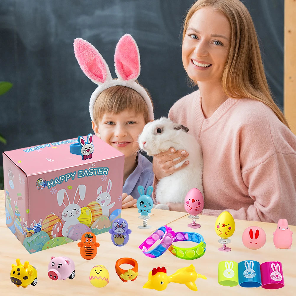 Prefilled Easter Eggs with Stress Relief Toys Easter Basket Stuffers Surprise Easter Eggs for Kids Easter Egg Hunt Game and Part