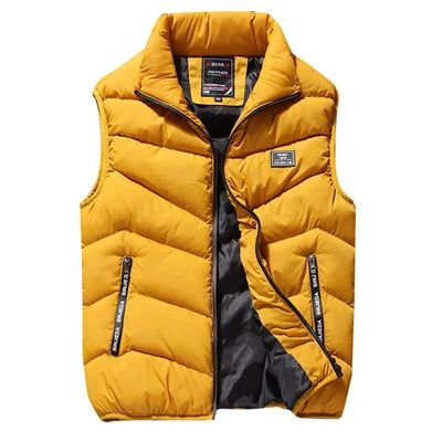 Winter Men's Padded Vest Coats Casual Outdoor Mountain Ski Warm Windbreaker Sleevless Jacket Men Climing Hunting Vests Clothing