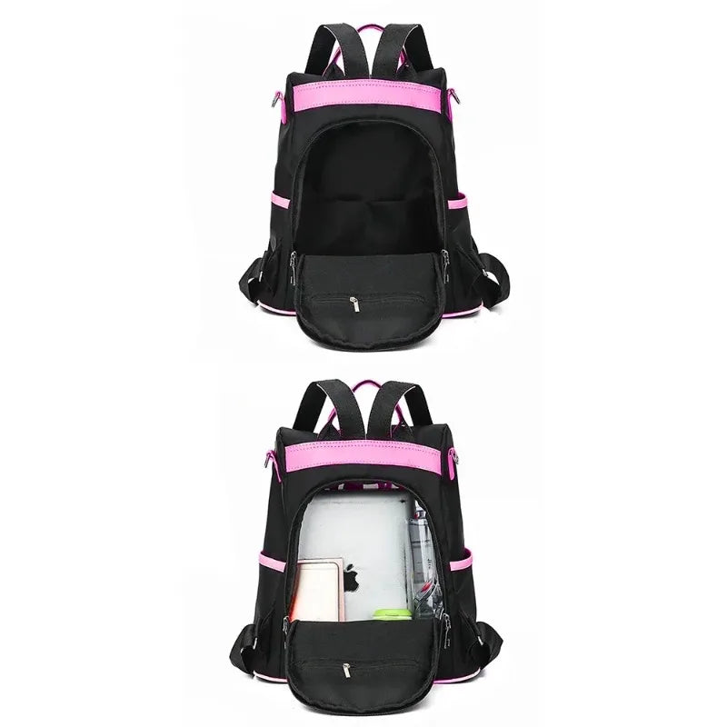 Oxford Fabric Backpack Large Capacity Multi-Layer Storage Solid Color and Fashion Backpacks for Women