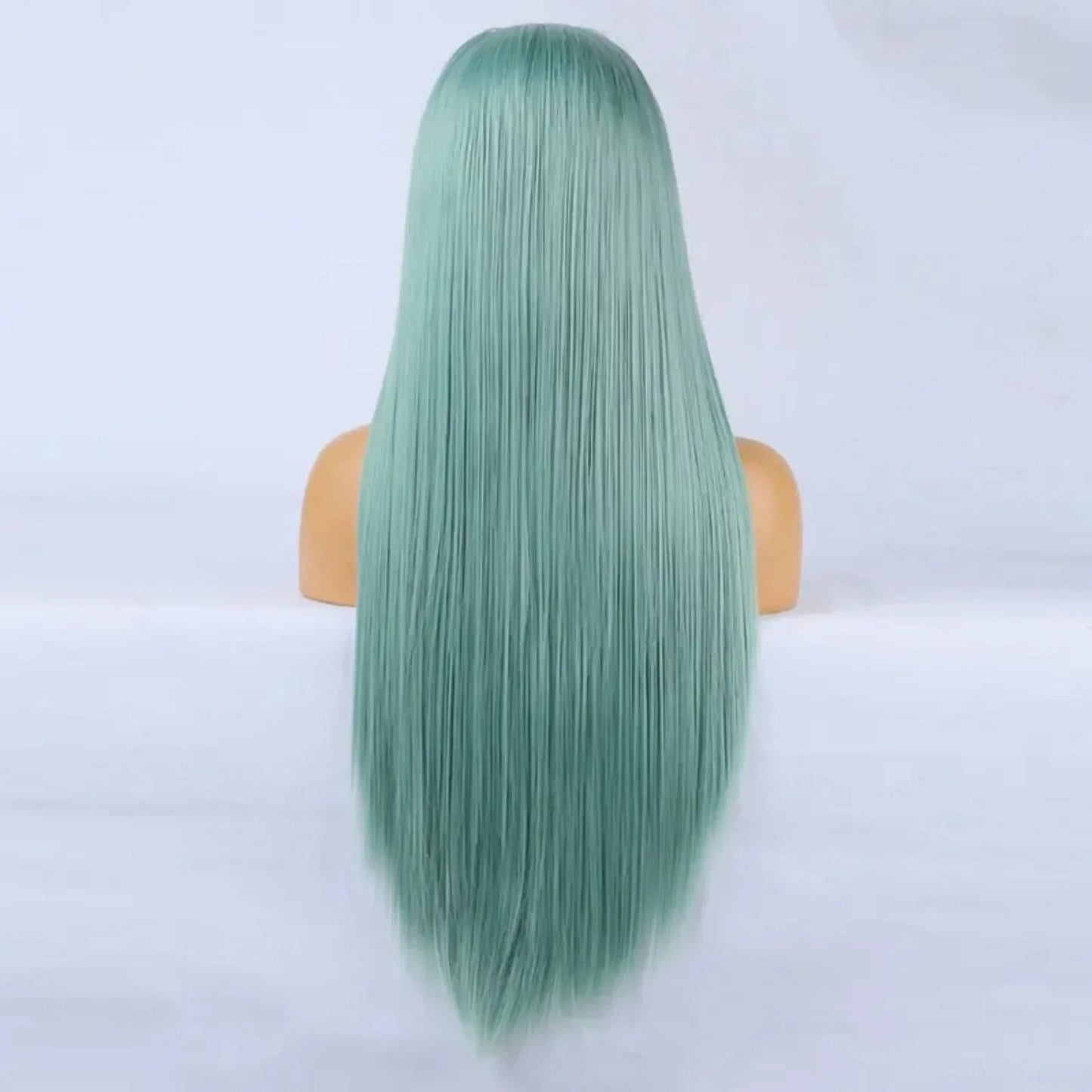 Mint Green Wig Long Straight Synthetic Lace Front Wig Light Hair Colored Glueless Lace Frontal Wigs for Women Party Cosplay