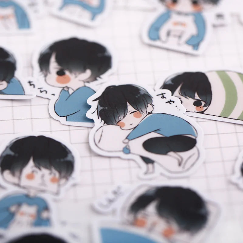 32pcs Cute Boy Stickers For Car Styling Waterproof Bike Motorcycle Phone Book Travel Luggage Toy Funny Sticker Bomb Decals