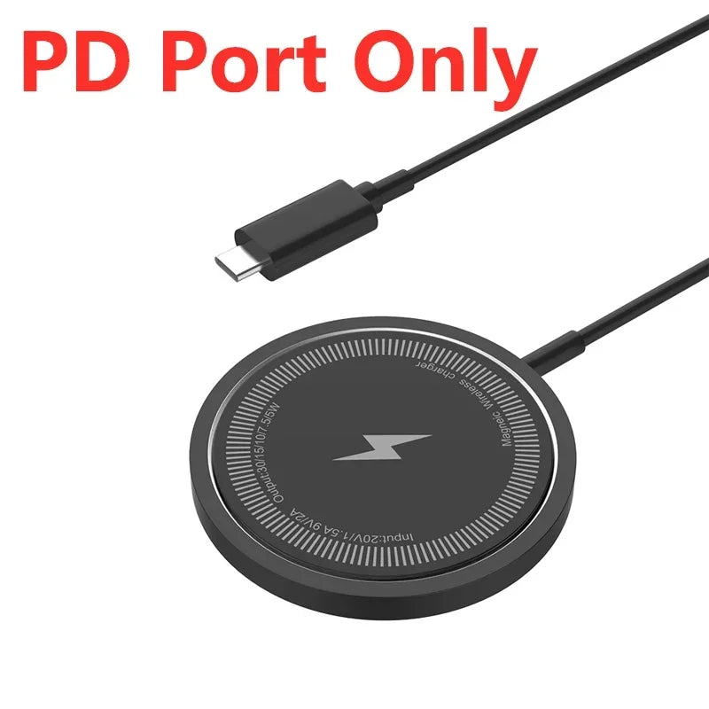 VIKEFON Magnetic Wireless Charger Fast Wireless Charging Pad Stand for iPhone 15 14 13 12 Pro Max Mini Type C Phone Charger