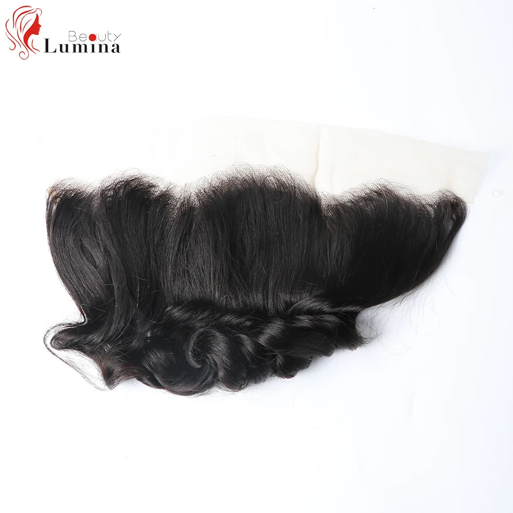 Loose Wave 13x4 Lace Frontal Closure Brazilian Human Hair HD Transparent Lace Preplucked and Bleached Knots 4x4 5x5 Closures