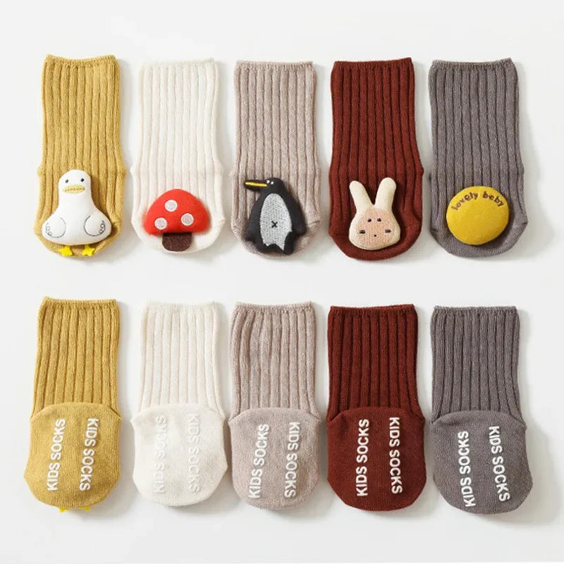 Baby Socks Lovely Doll Cartoon Kids Sock Anti-slip Girl Boy Toddler Floor Socks Spring Autumn Cute Newborn Socken Accessories