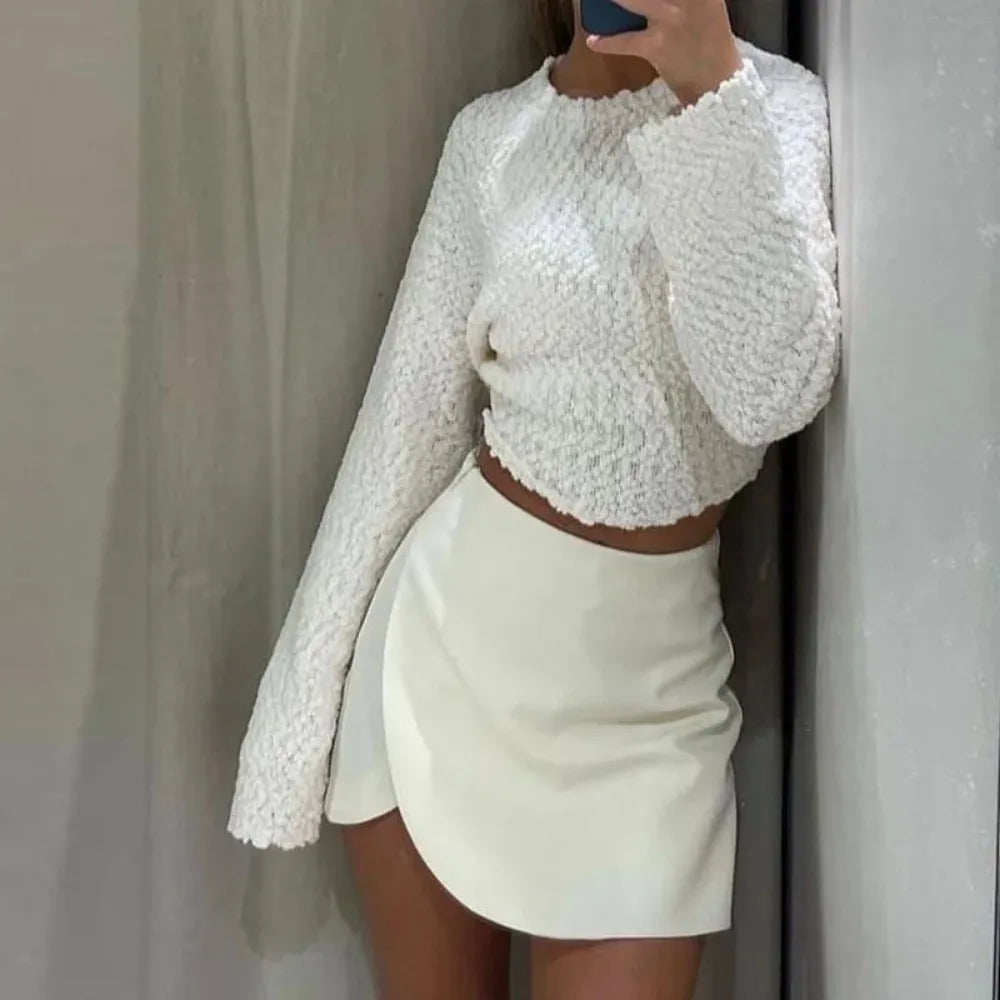 Women High Waist Brown Skirt Pants Stylish Summer Pink Black Mini Skirt Shorts Asymmetric Casual Off White Skort
