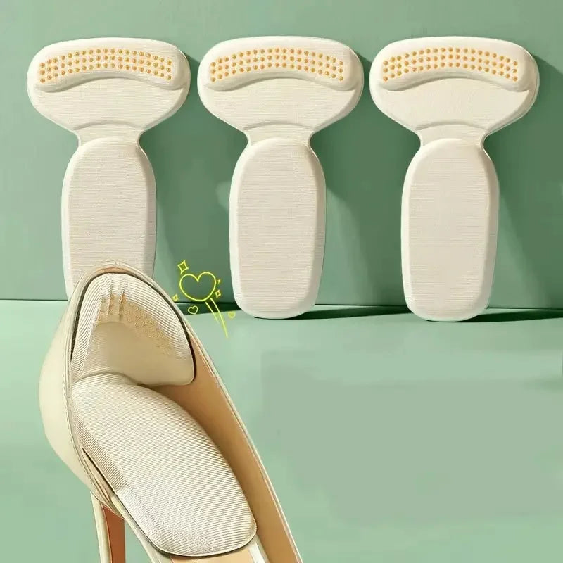 1 Pair T-Shape Anti-wear Pads for Women Foot Heel Pad Sports Shoe High Heels Back Sticker Pain Relief Protector Cushion Insoles