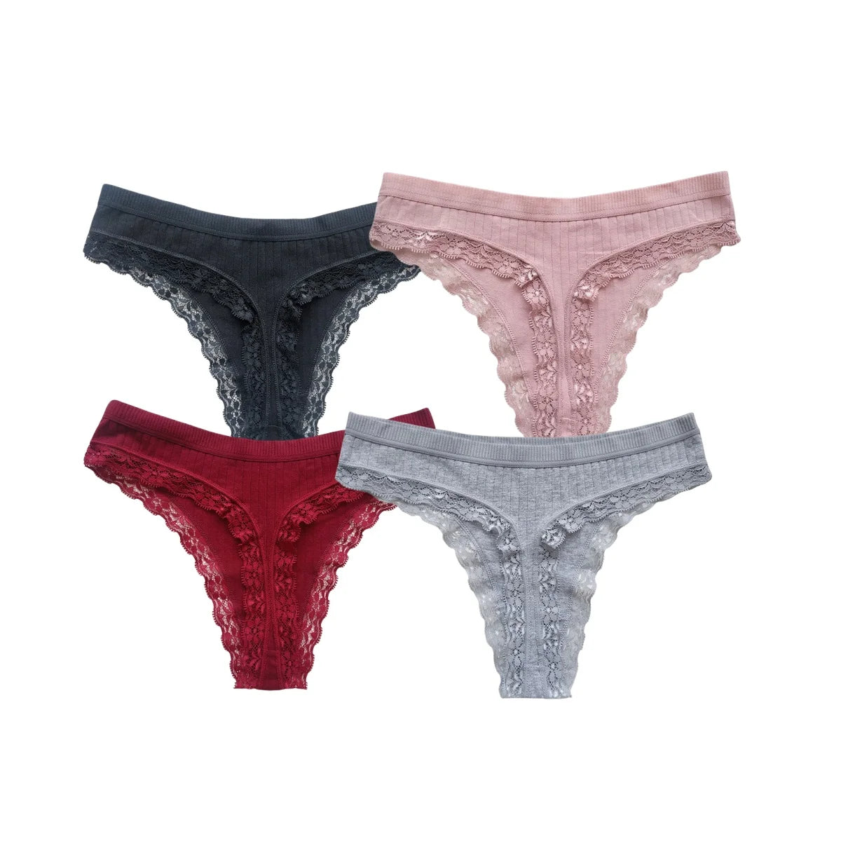 4Pcs/Set Cotton Panties Women G-string Female Underpants Sexy Lingerie M-XL Soft Seamless Underwear Low Waist Panties Intimates