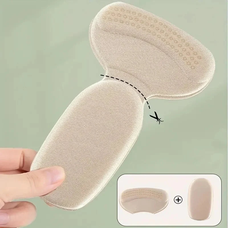 1 Pair T-Shape Anti-wear Pads for Women Foot Heel Pad Sports Shoe High Heels Back Sticker Pain Relief Protector Cushion Insoles