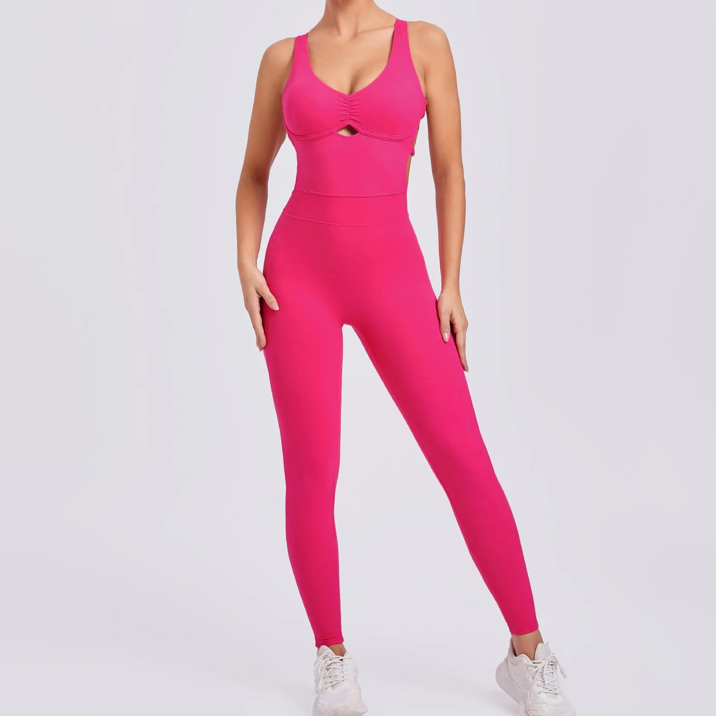 Yoga Set Workout One-piece Suit Women Sports Push Up Yoga Clothes Backless Activewear Fitness Set Women Gym Jumpsuit Female