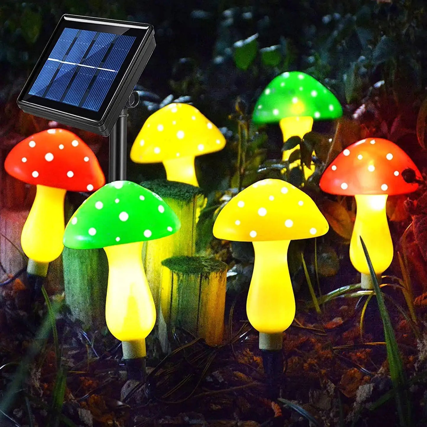 6 heads Solar Mushroom Light Garden Outdoor Waterproof Sunlight Lamps Garden Pathway Easter Halloween Xmas Christmas Decoration