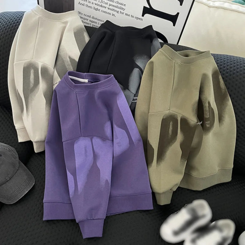 Kids Sweatshirt Boy Warm Hoodless Hoodies Letter Printed Fashion Autumn Children's Clothing Teenagers Casual Spring Tops