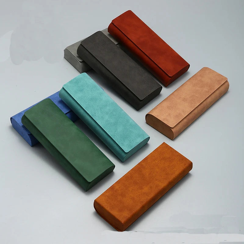 1pc Hand Shell PU Leather Glasses Protector Case Durable Portable Storage Bag Eyewear Holder Protective Eye Glasses Case
