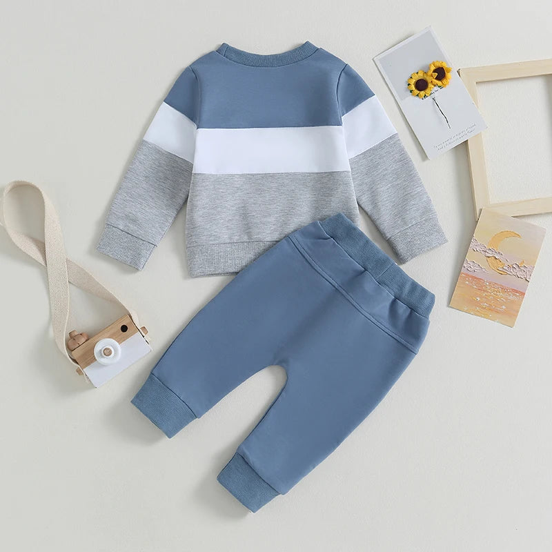 Baby Clothes Newborn Girl Boy Autumn 2Pcs Set Cotton Rainbow Top Pants fall Outfits Clothes Baby Girls Clothing Suit