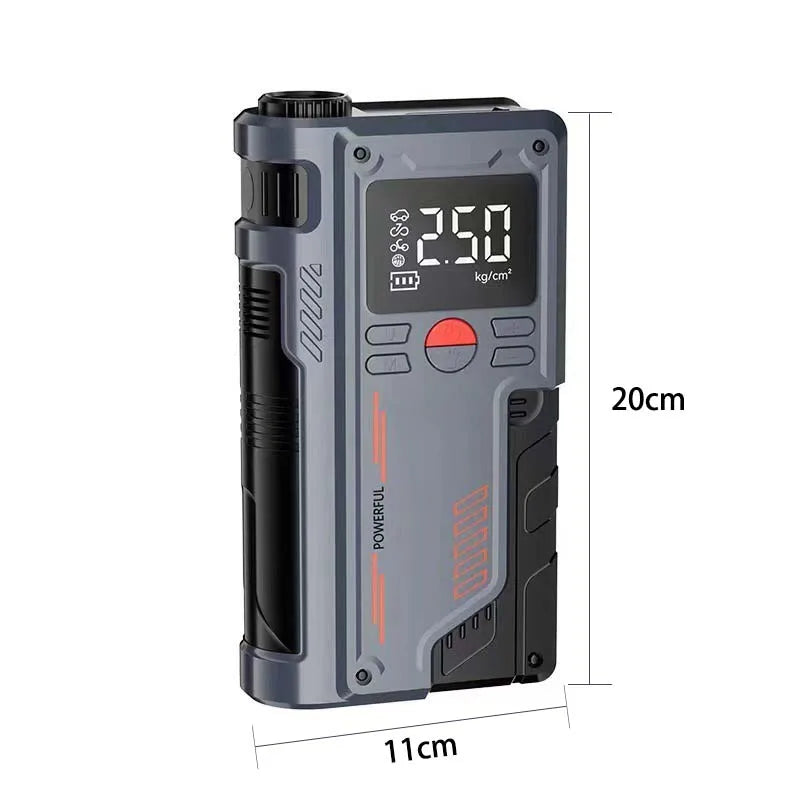 LEIBOO Car Jump Starter Air Pump Power Bank Lighting Portable Air Compressor 4 In 1 Cars Battery Starters Auto Tyre Inflator