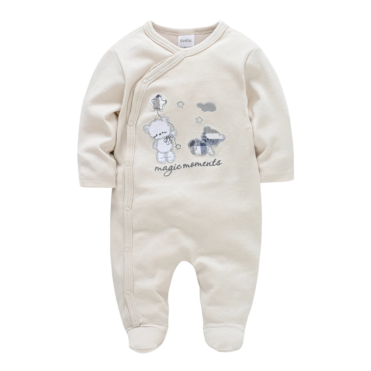 KAVKAS 1/3 Pcs Baby Boys Rompers Cartoon Print Overalls Cotton Infant Clothing Kids Jumpsuit Newborn Pajimas 0-3 Months
