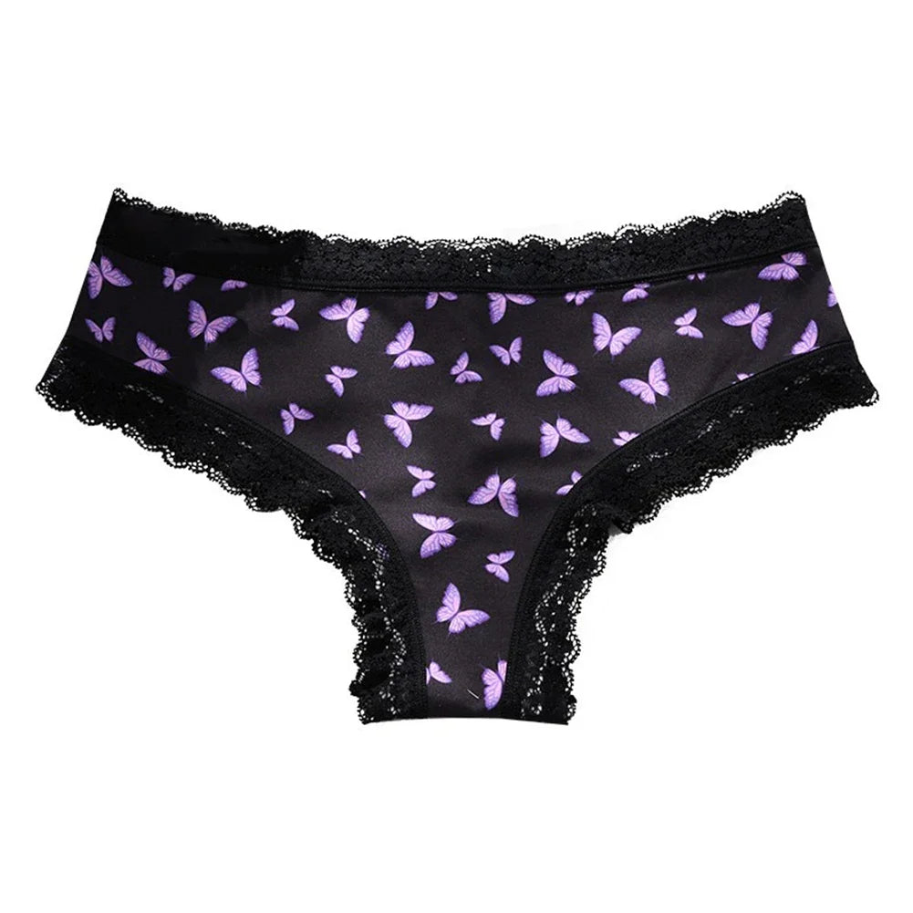 Women Butterfly Print Underwear Secret Clothes Sexy Lingerie Lace Lingerie Sweet Girly Seamless Briefs Japanese Princess Pantie