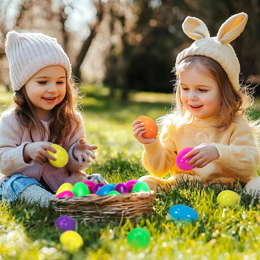 24 Pack Prefilled Easter Eggs Mini Plush Animal Toys Surprise Easter Eggs Kids Easter Egg Hunt Game Party Favors Birthday Gifts
