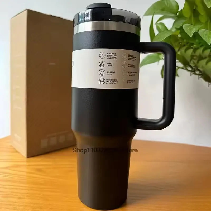 40Oz Stainless Steel Water Bottle with Handle Ideal for Travel Sports