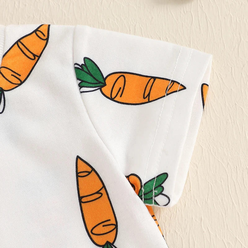 Boys Easter Outfit Set Short Sleeve Bunny Print Shirt and Drawstring Shorts with Easter Egg Design for Toddler Boys