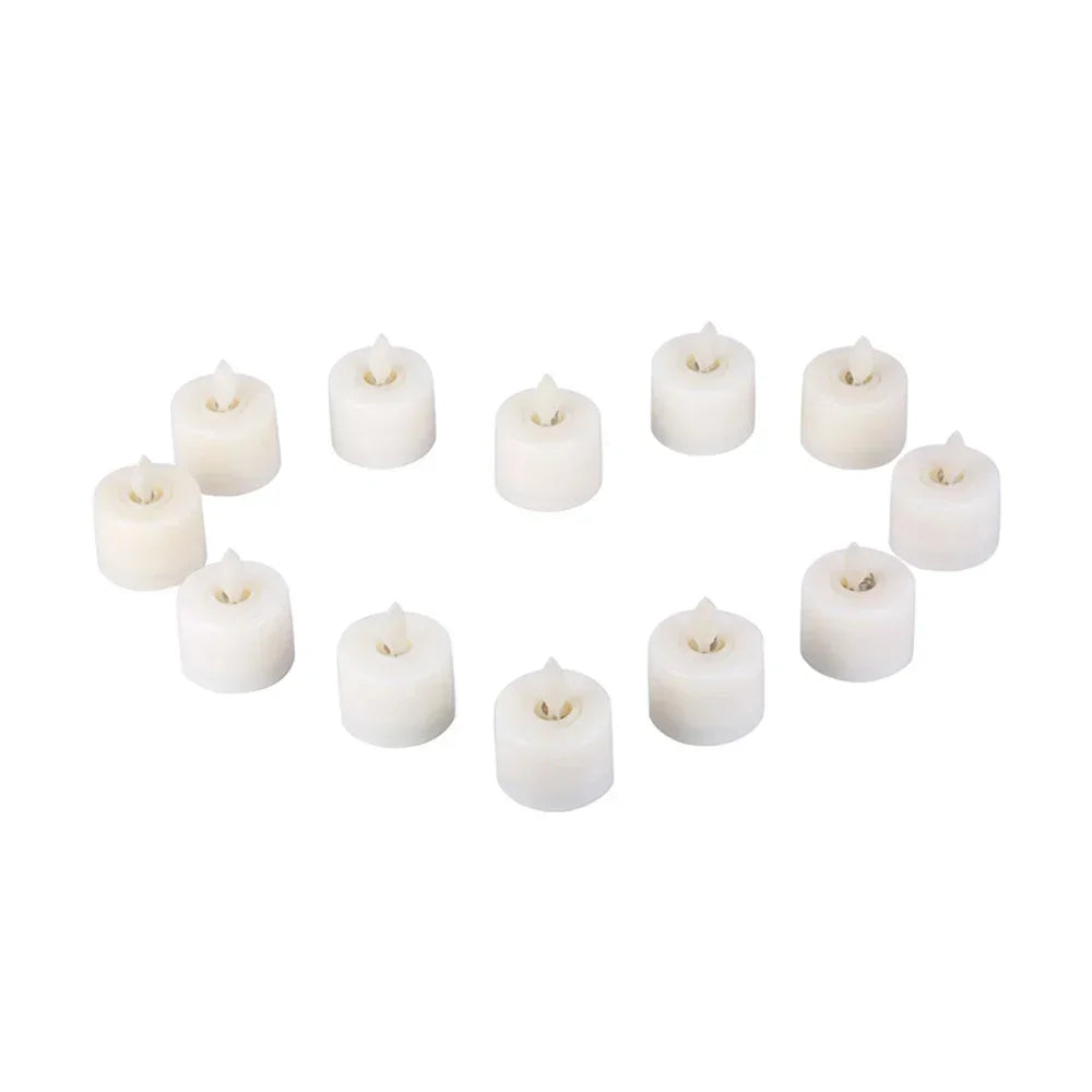 6Pcs/Set Flickering Flameless Candles Outdoor Indoor with Remote Control LED Candles Easter Candle Wedding Decoration Lighting