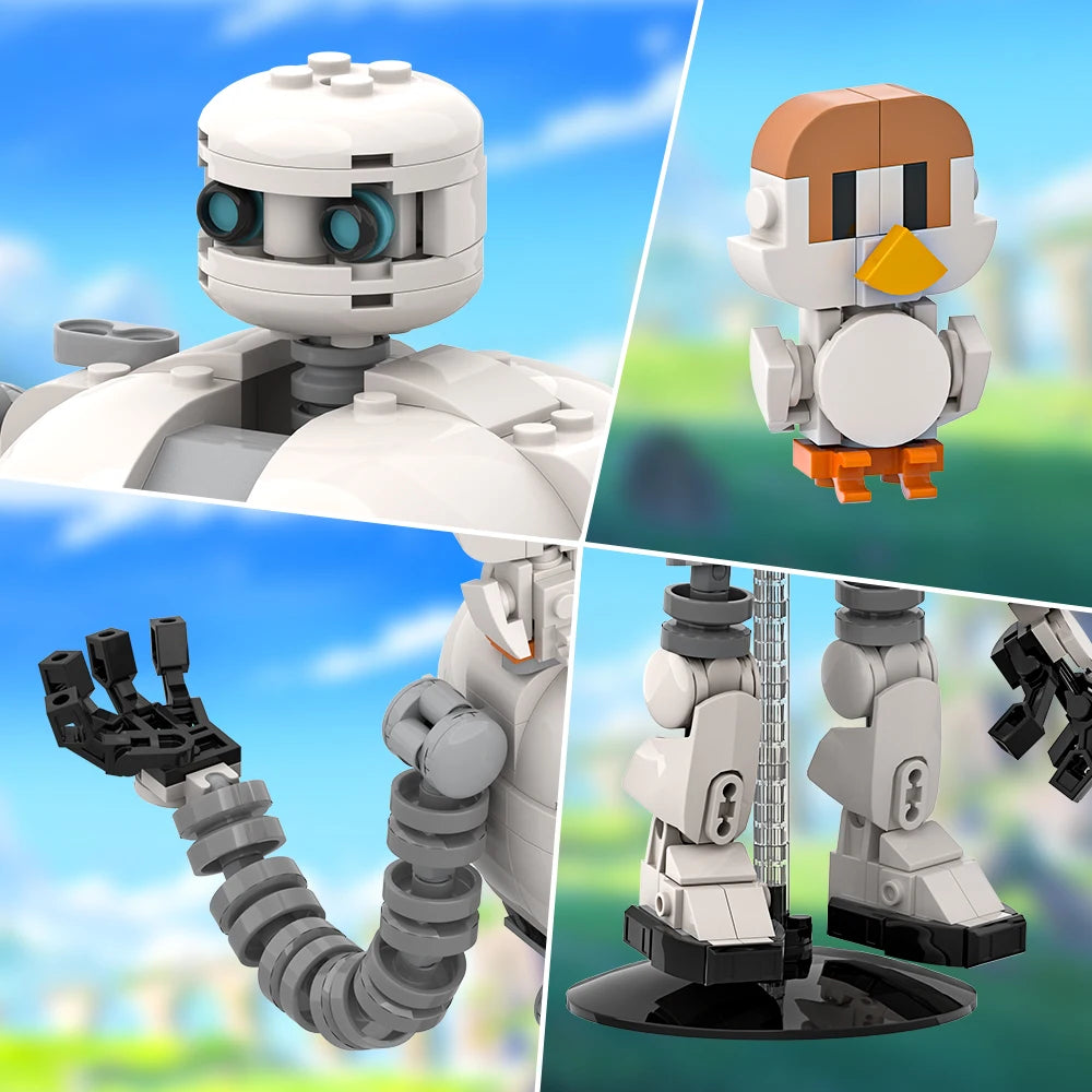 MOC Roz Robot Model Building Blocks The Wild Robot Animation Adventure Robot Brightbill Animal Assembling Brick Toy Kid Gift