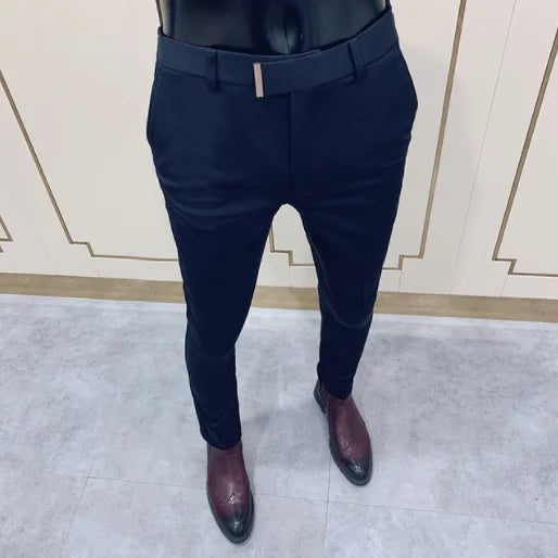2022 Suit Pants Spring Man Suit Pants Fashion Casual Slim Business Suit Pants Men Wedding Party Work Trousers Classic Large 36