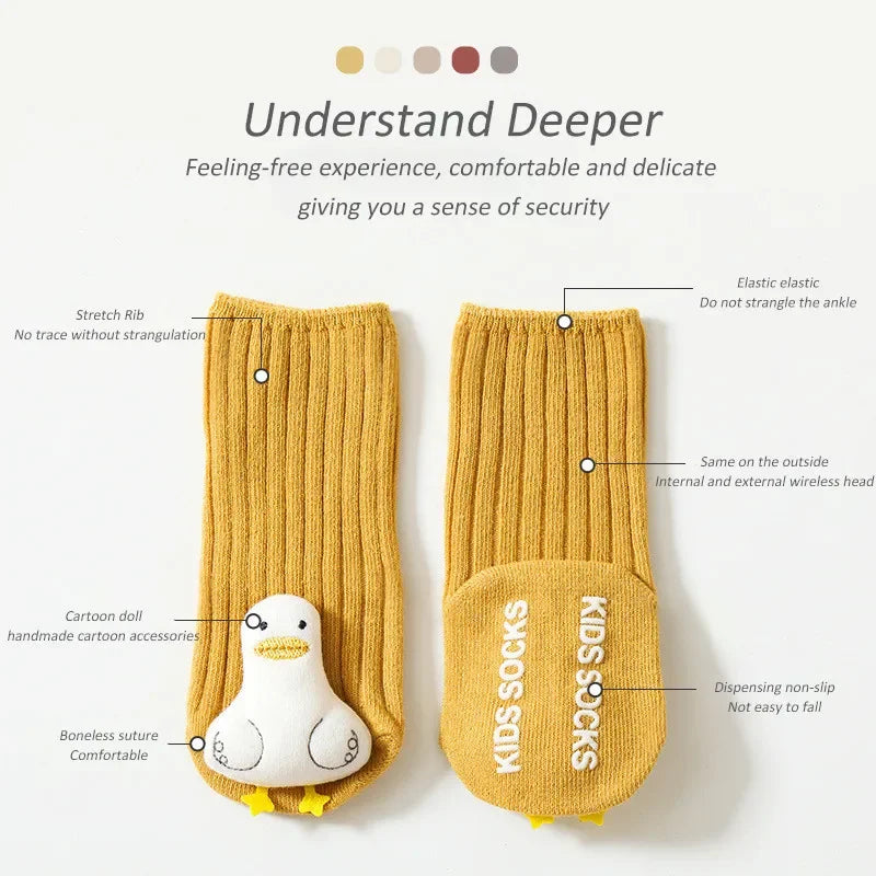 Baby Socks Lovely Doll Cartoon Kids Sock Anti-slip Girl Boy Toddler Floor Socks Spring Autumn Cute Newborn Socken Accessories