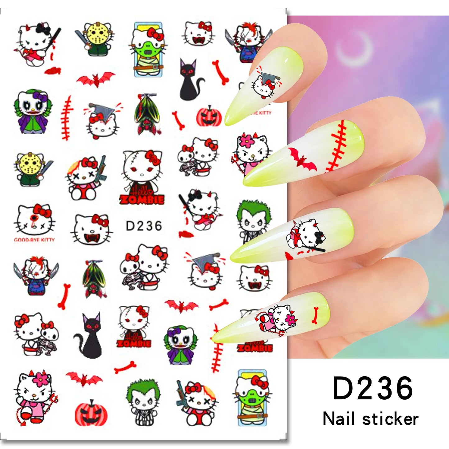 1PCS Cartoon Cute Melody Kuromi 3D Nail Stickers Press on Nails Sanrio Nail Art Decoration New Anime Nail Art Decals Stickers