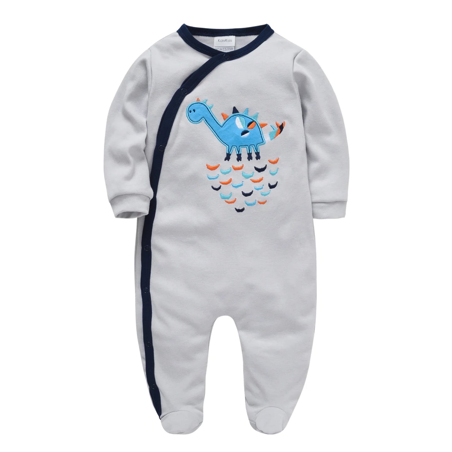 KAVKAS 1/3 Pcs Baby Boys Rompers Cartoon Print Overalls Cotton Infant Clothing Kids Jumpsuit Newborn Pajimas 0-3 Months