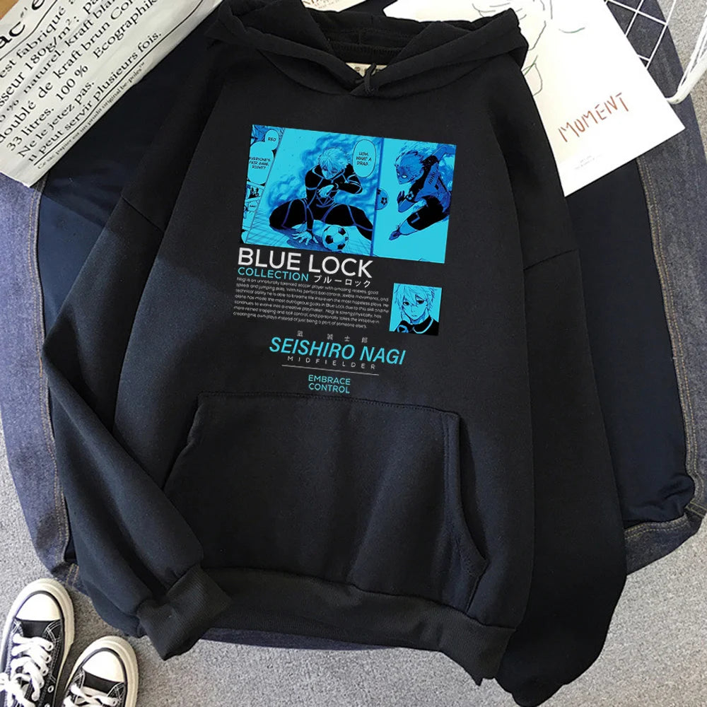 Blue Lock hoodies women anime vintage hoddies pulls women Fleece sweater