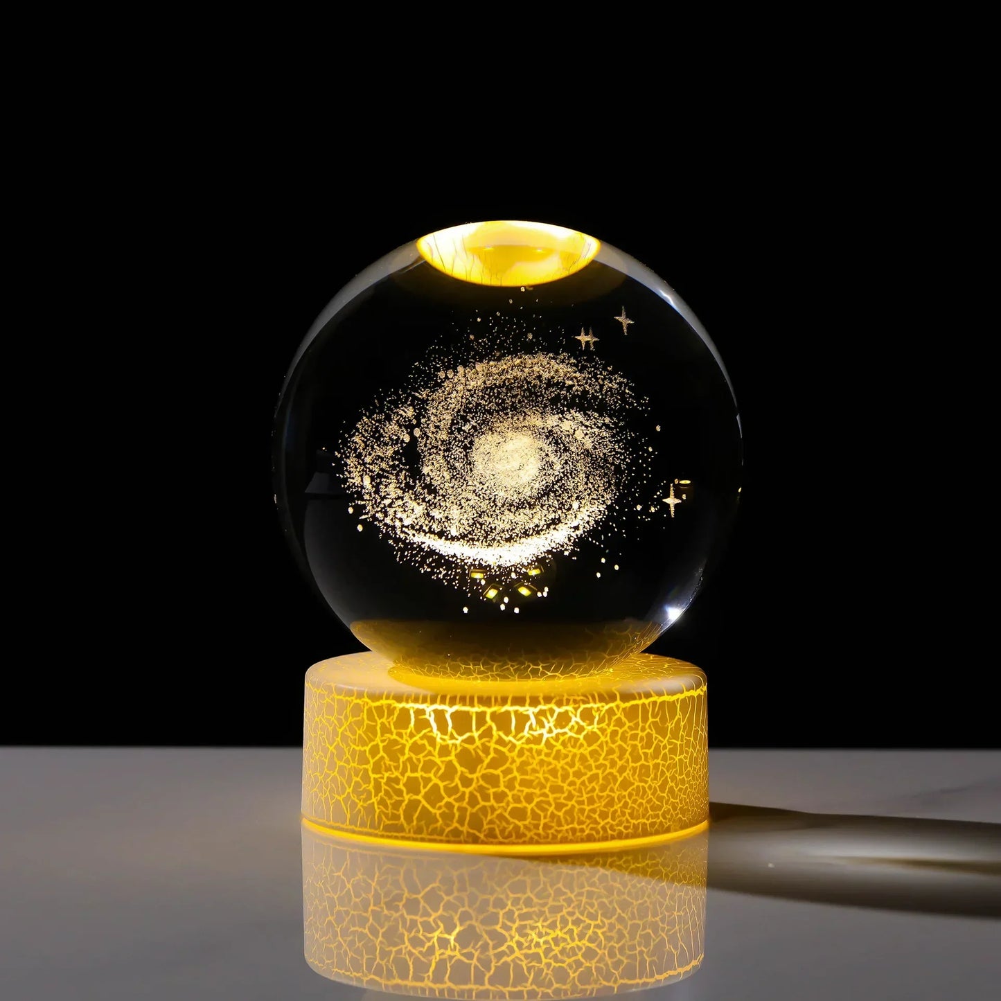 NEWHot Creat Crystal Ball USB Night Light With Milky Way galaxy LED Children Night Lamp For Bedroom Ambient Light Christmas Gift