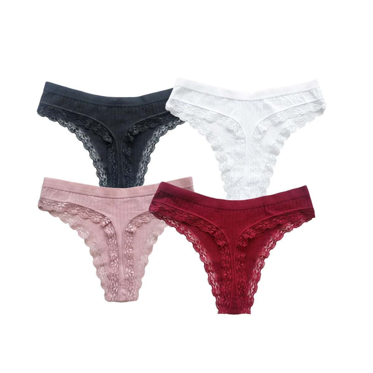 4Pcs/Set Cotton Panties Women G-string Female Underpants Sexy Lingerie M-XL Soft Seamless Underwear Low Waist Panties Intimates