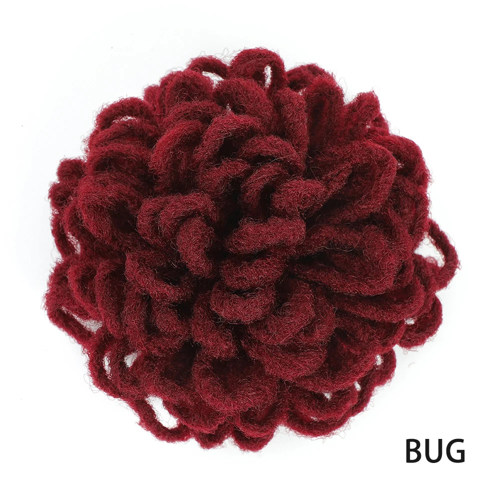 Dreadlocks Bun Afro Puff Drawstring Ponytail Hairpiece 8 Inch High Quality Synthetic Clip in Hair Extensions for Black Women