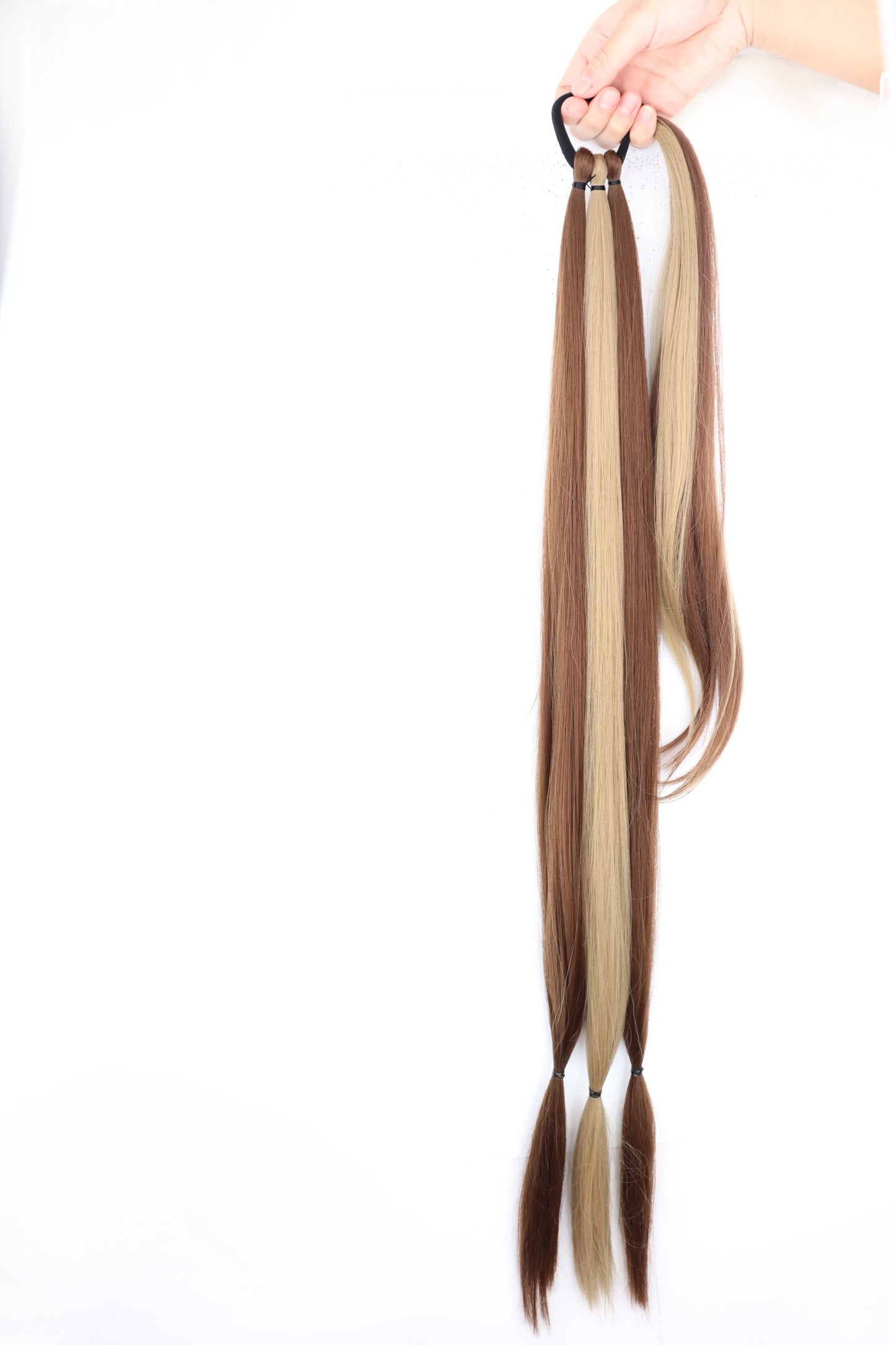 AZQUEEN synthetic Braided ponytail Hairpieces with elastic rubber band Heat-resistant high temperature fiber suitable for women