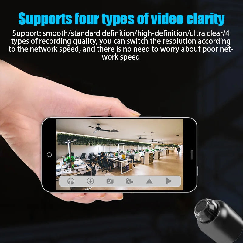 1080P HD Mini Camera Wifi IP Smart Home Indoor Night Vision AI Human Camcorder Audio Video Wireless Security Surveillance Camera