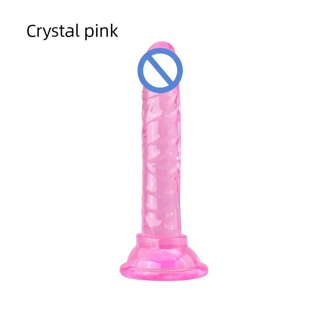 Realistic Mini Jelly Dildo Silicone Penis with Suction Cup G Spot Butt Plug Anal Toys Sex Toys for Women Female Masturbation