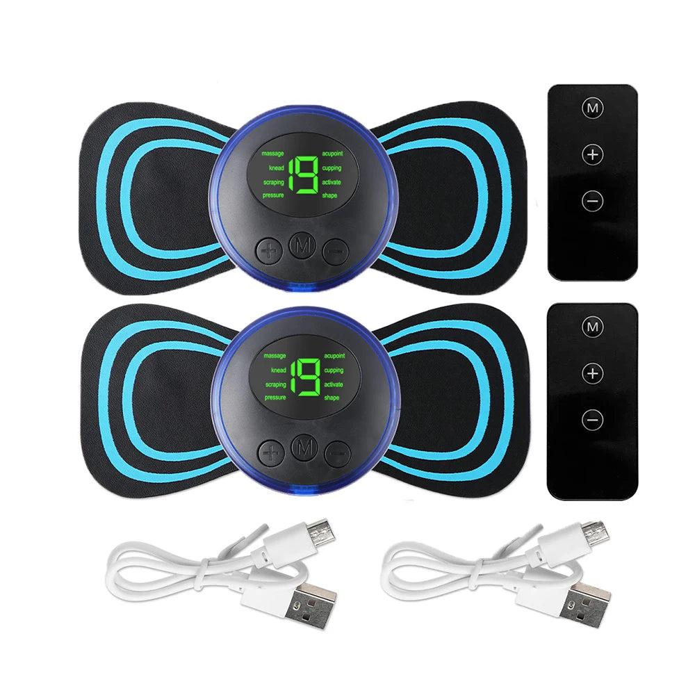 Mini Portable EMS Neck Massager Electric Neck Stretcher For Cervical Muscle Pain Relief And Shoulder Relaxation Massage Patch
