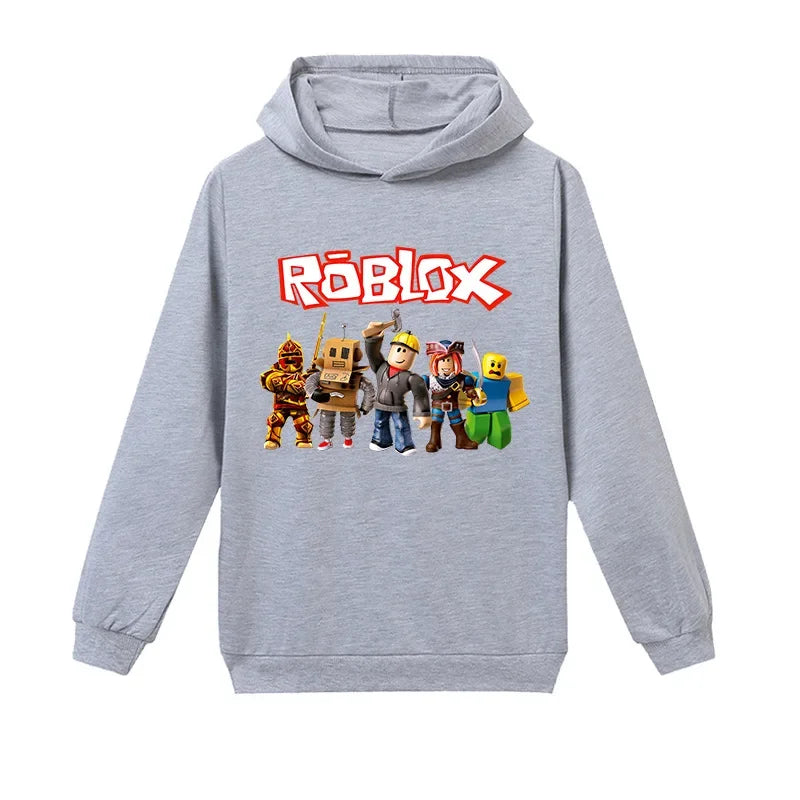 Robloxing Cartoon Anime Children Costume Spring Hoodie Kids Clothes Funny Haruno Sakura Hoodies for Teen Girls Baby Sweatshirt