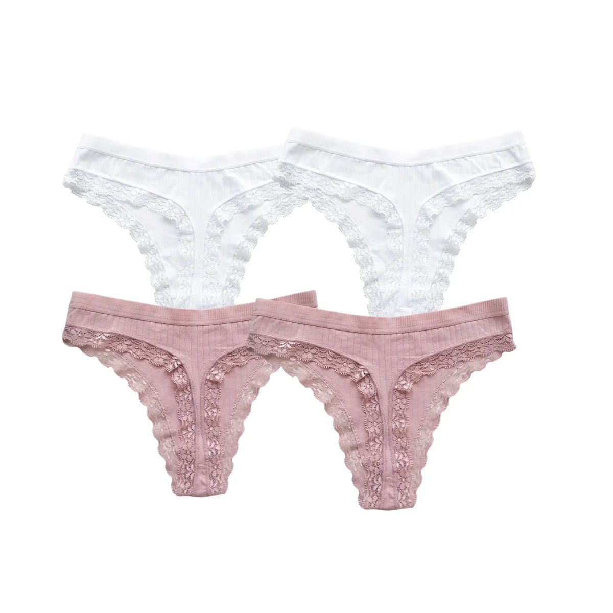 4Pcs/Set Cotton Panties Women G-string Female Underpants Sexy Lingerie M-XL Soft Seamless Underwear Low Waist Panties Intimates