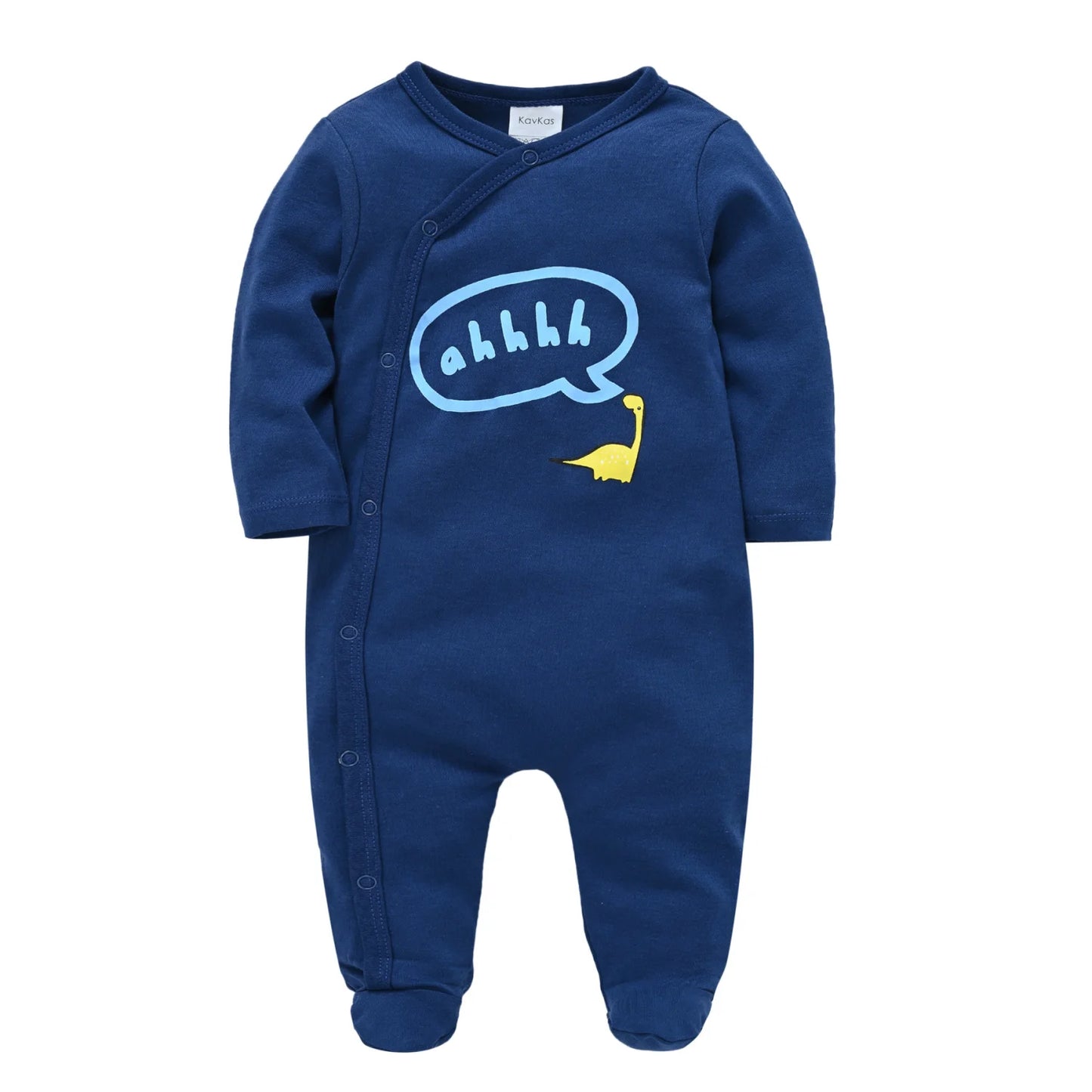 KAVKAS 1/3 Pcs Baby Boys Rompers Cartoon Print Overalls Cotton Infant Clothing Kids Jumpsuit Newborn Pajimas 0-3 Months