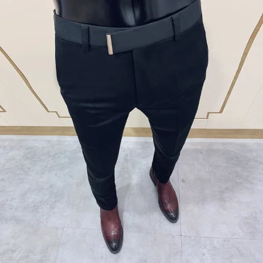 2022 Suit Pants Spring Man Suit Pants Fashion Casual Slim Business Suit Pants Men Wedding Party Work Trousers Classic Large 36