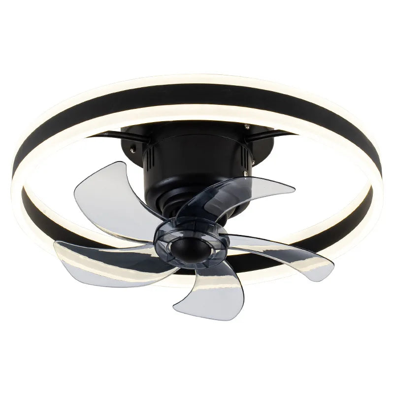 Inverter DC Motor Ceiling Fan Lamp with Remote Control Infinitely Dimmable 6-Speed Adjustment 360°Rotation Detachable LED Lights