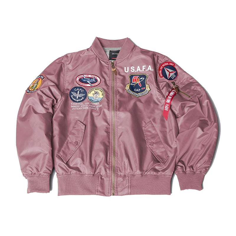 2024 Embroidered Military Patches vintage men thin clothes brands Top gun MA1 bomber flihgt jacket pilot coat windbreaker